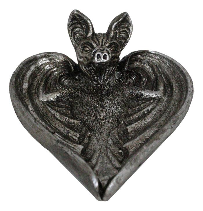 Ebros Gift Gothic Winged Vampire Bat Awakening Jewelry Coin Dish Trinket Dish Tray Figurine