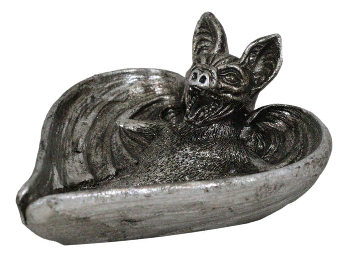 Ebros Gift Gothic Winged Vampire Bat Awakening Jewelry Coin Dish Trinket Dish Tray Figurine