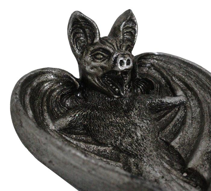 Ebros Gift Gothic Winged Vampire Bat Awakening Jewelry Coin Dish Trinket Dish Tray Figurine