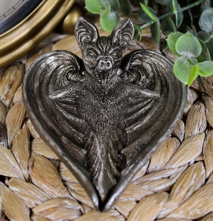 ebros gift Gothic Winged Vampire Bat Awakening Jewelry Coin Dish Trinket Dish Tray Figurine