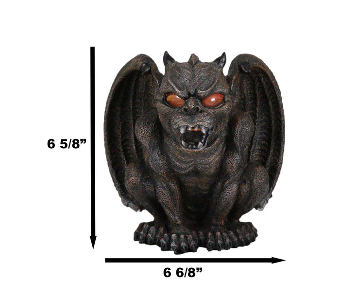 Ebros Gift Gothic Winged Vampire Gargoyle With Translucent Eyes Candle Holder Figurine