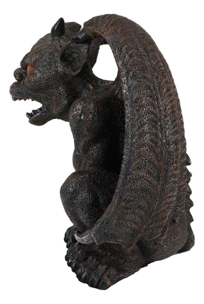 Ebros Gift Gothic Winged Vampire Gargoyle With Translucent Eyes Candle Holder Figurine