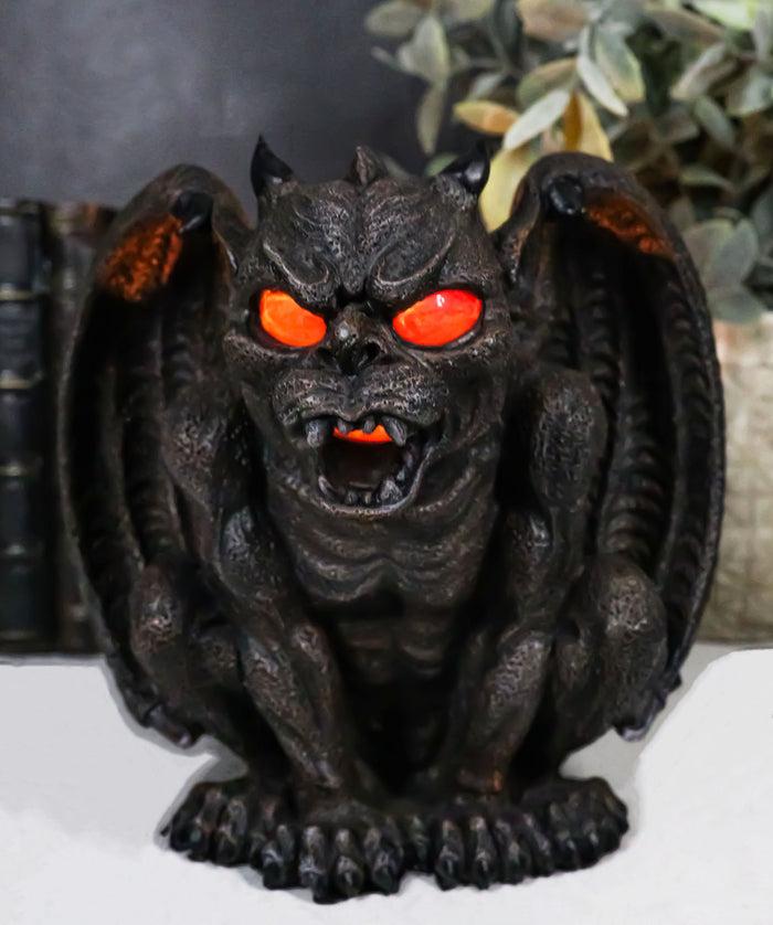 ebros gift Gothic Winged Vampire Gargoyle With Translucent Eyes Candle Holder Figurine