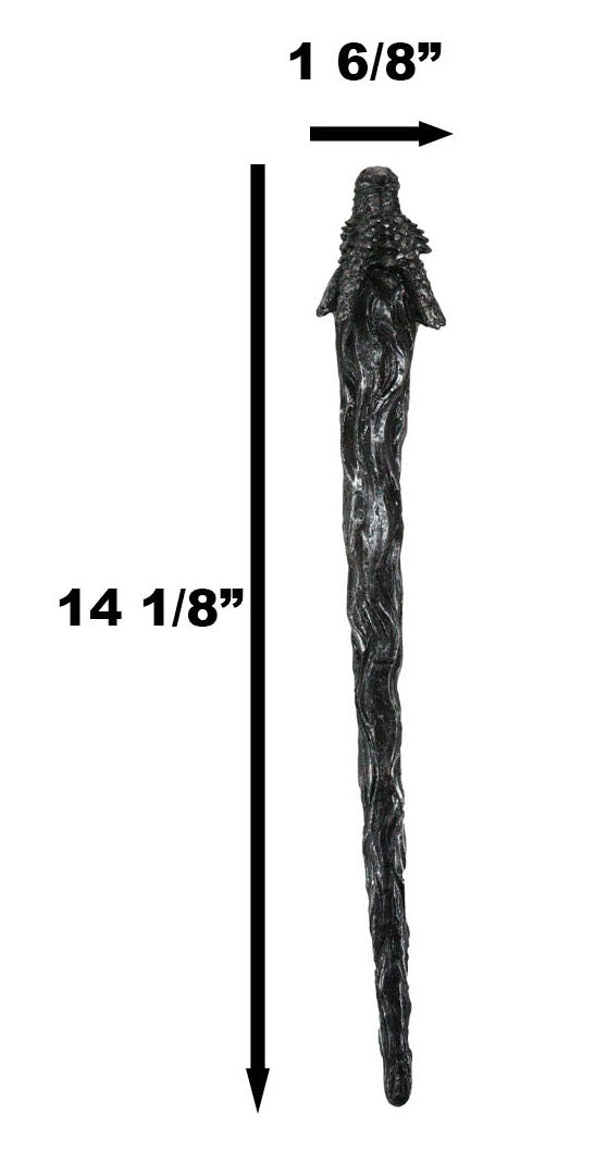 Ebros Gift Gothic Witchcraft Merlin The Wizard Sorcerer Twisted Dragon Cosplay Wand 14" L
