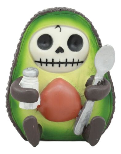 ebros gift Gourmet Furrybones Hass Avocado Figurine Small Furry Bones Skeleton Decor Statue