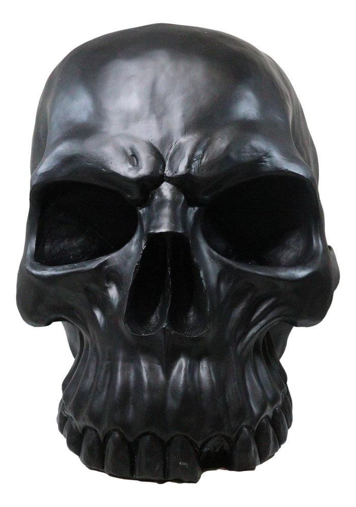 ebros gift Graveyard Gothic Memento Mori Giant Oversized Sinister Black Skull Statue 23"L