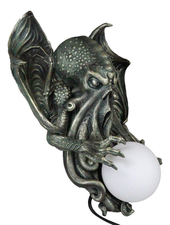 Ebros Gift Great Old Ones Cthulhu Kraken Octopus Holding Spherical Ball Lamp Wall Sconce