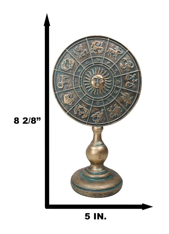 Ebros Gift Greek Astrological Horoscopes Zodiac Constellations Sun Moon Plaque Stand Decor