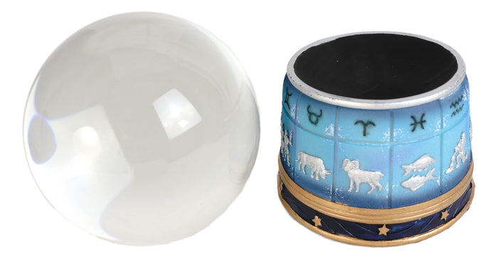 Ebros Gift Greek Astrology 12 Horoscope Zodiac Signs Dome Base And Glass Sphere Gazing Ball