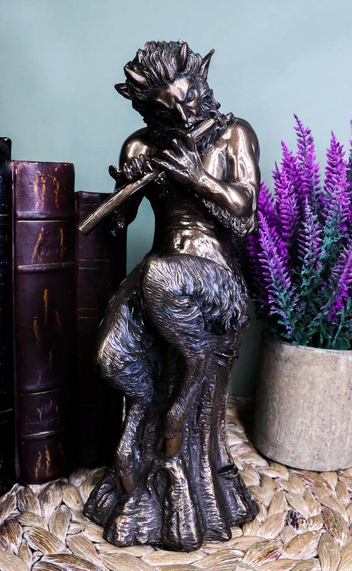 ebros gift Greek Divinity God Of The Woods And Mountains Satyr Statue Male Companion of Pan