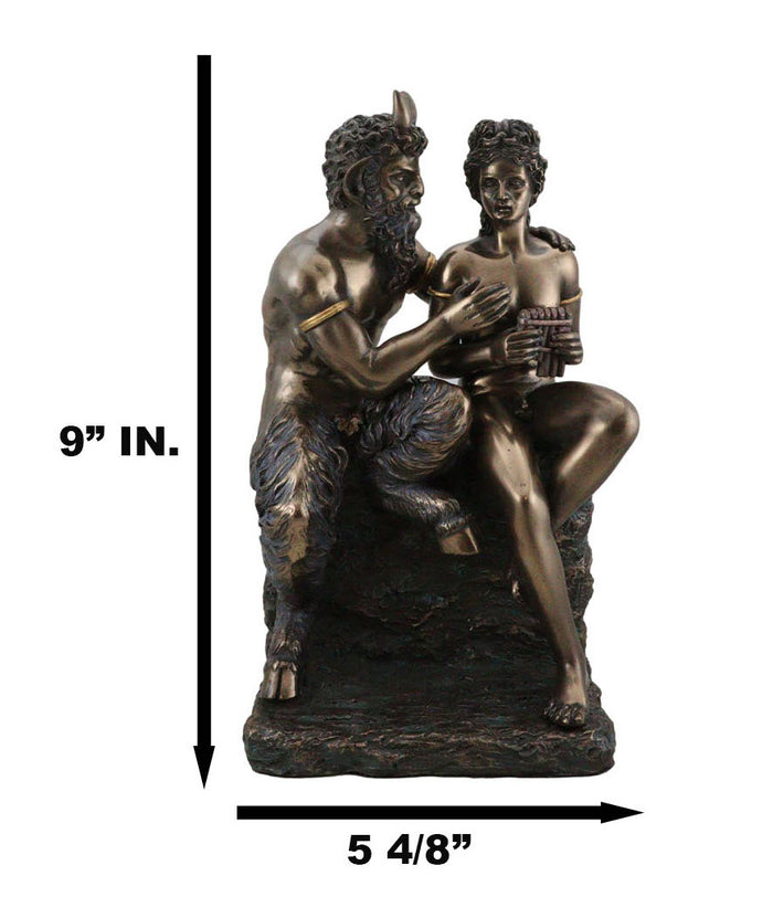 Ebros Gift Greek God And Goddess Fertility Pan Teaching Daphne To Play The Flute Figurine