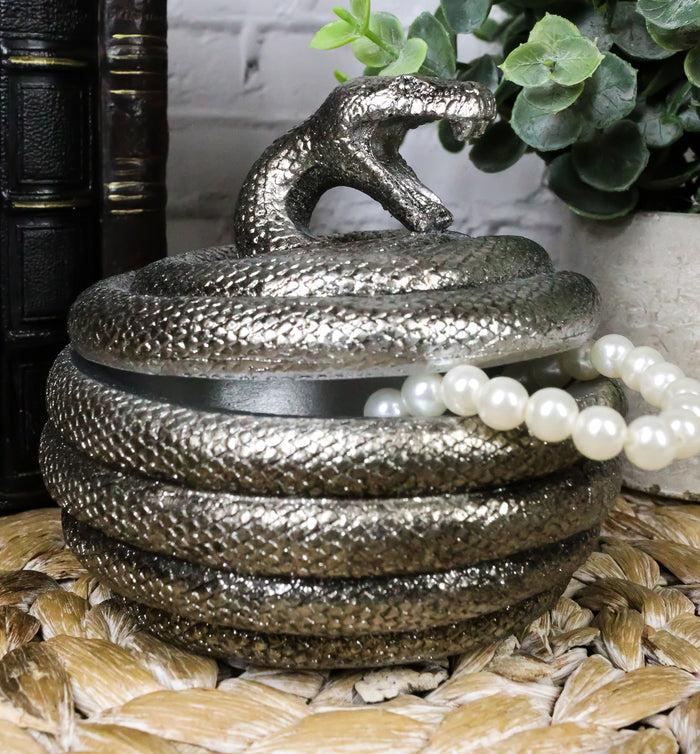 ebros gift Greek God Of Healing Asclepius Coiling Aesculapian Snake Decorative Trinket Box