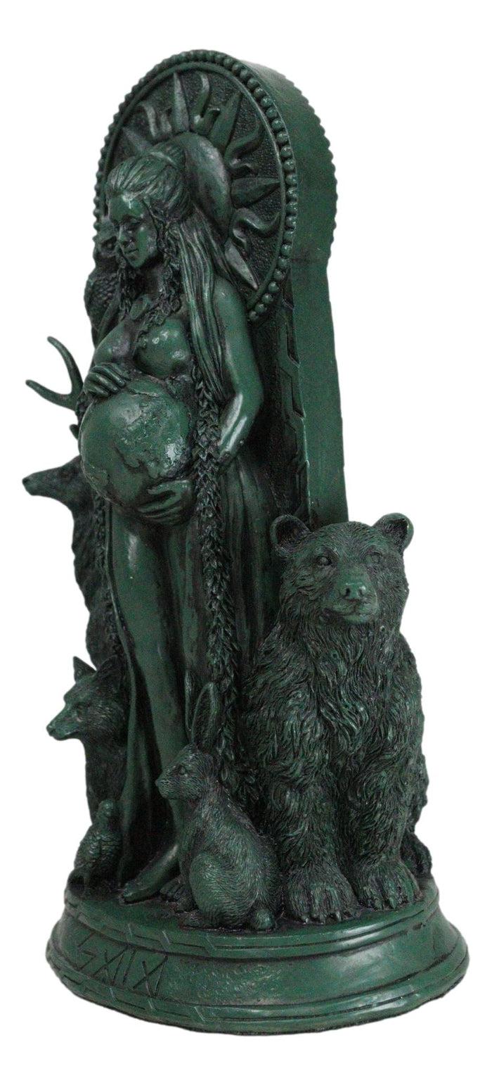 Ebros Gift Greek Goddess Gaia Pregnant With Earth Accompanied By Animals Figurine