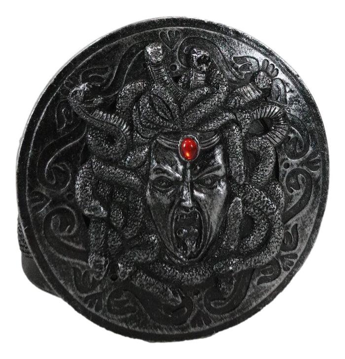 Ebros Gift Greek Goddess Medusa Head With Snake Hairs And Red Gem Decorative Jewelry Box