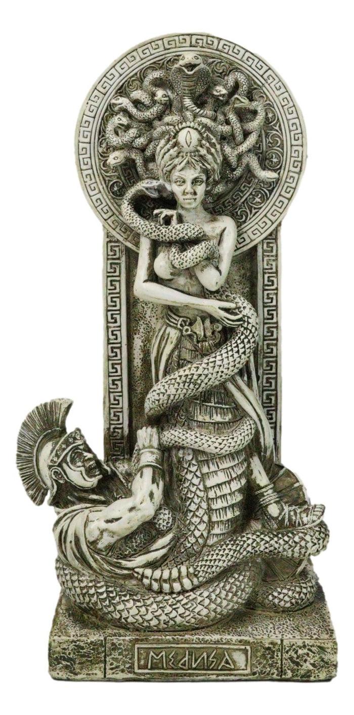ebros gift Greek Goddess Medusa With Hair Of Snakes And Serpent Tail By Altar Figurine