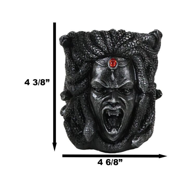 Ebros Gift Greek Goddess Severed Medusa Head With Snake Hairs Stationery Brush Pen Holder