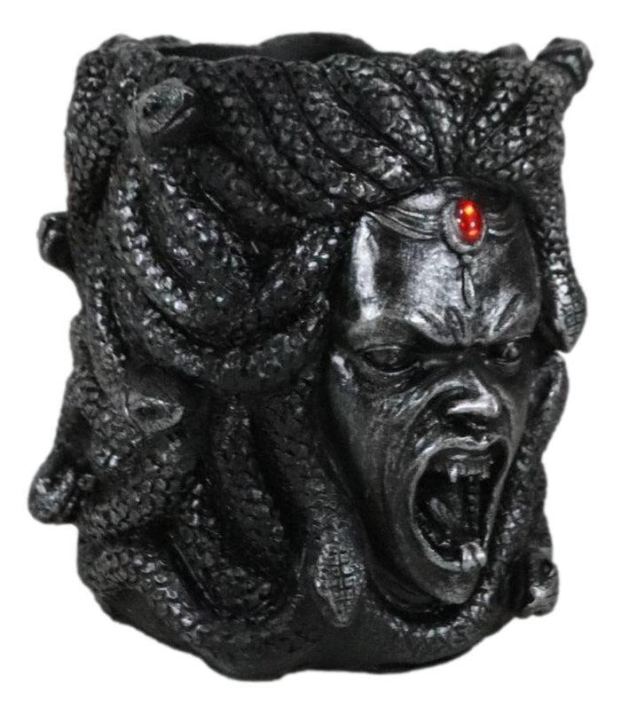 Ebros Gift Greek Goddess Severed Medusa Head With Snake Hairs Stationery Brush Pen Holder