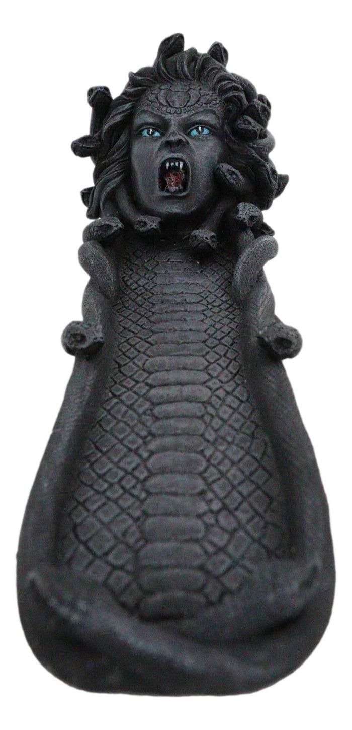 Ebros Gift Greek Goddess Stone Gaze Medusa With Snake Tail Basin Catcher Incense Holder