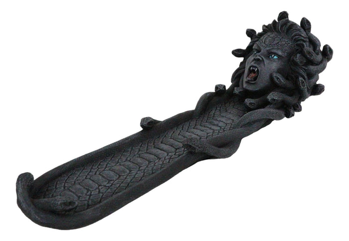 Ebros Gift Greek Goddess Stone Gaze Medusa With Snake Tail Basin Catcher Incense Holder