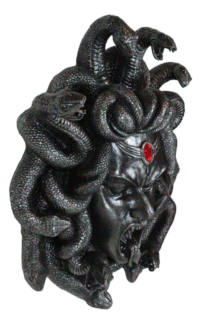 Ebros Gift Greek Gorgon Goddess Medusa Head With Hair Of Snakes And Red Gem Wall Decor