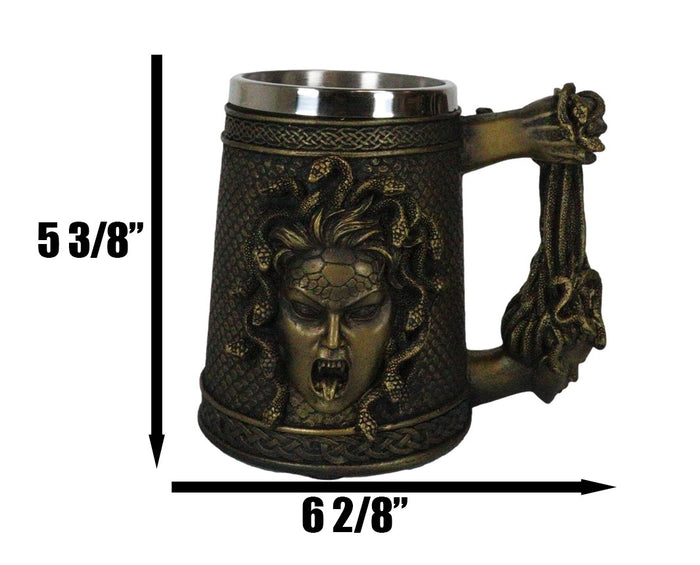 Ebros Gift Greek Gorgon Sisters Goddess Medusa With Wild Snakes Hair And Scales Coffee Mug