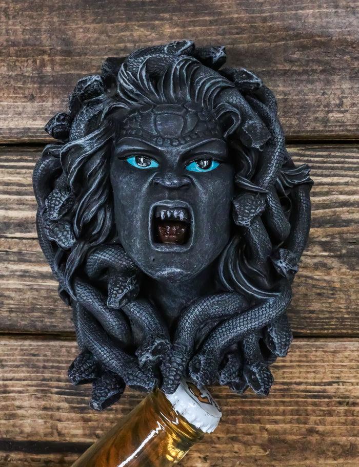 ebros gift Greek Mythology Gorgon Medusa Gargoyle With Snake Hairs Wall Beer Bottle Opener