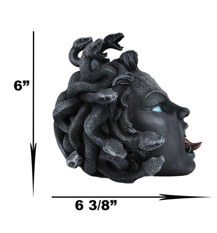 Ebros Gift Greek Mythology Gorgon's Curse Severed Medusa Head Statue 6.25"Tall Stone Gaze