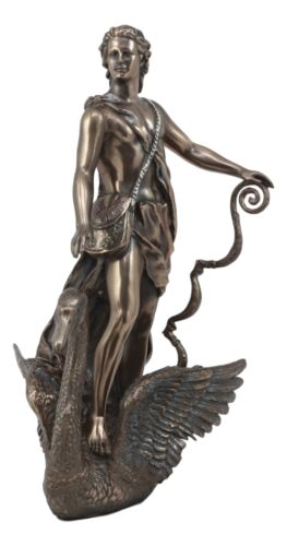 Ebros Gift Greek Olympian Oracular God Apollo Riding A Swan Statue Music Archery Sun Deity