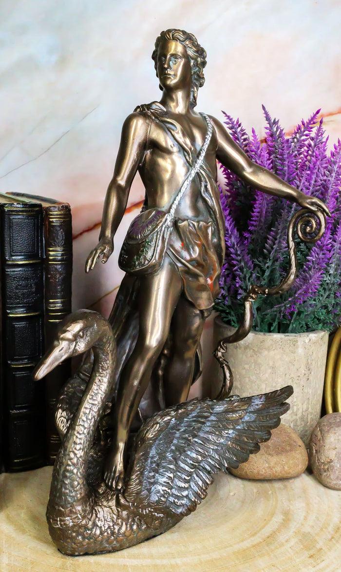 ebros gift Greek Olympian Oracular God Apollo Riding A Swan Statue Music Archery Sun Deity
