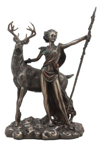 Ebros Gift Greek Roman Goddess Of The Hunt Moon And Nature Diana With Stag Statue Artemis