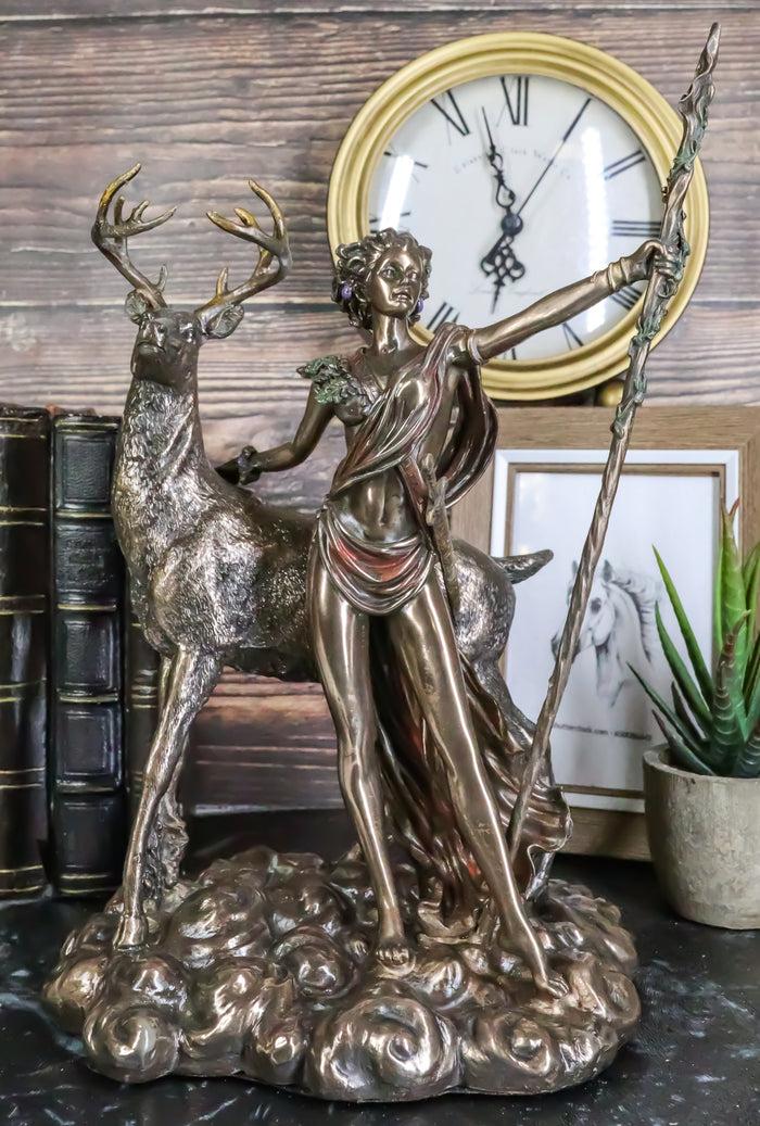 ebros gift Greek Roman Goddess Of The Hunt Moon And Nature Diana With Stag Statue Artemis