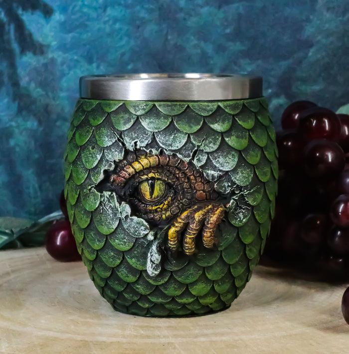 ebros gift Green Khaleesi's Dragon Scale Egg With Hatching Wyrmling Small Cup Shot Glass