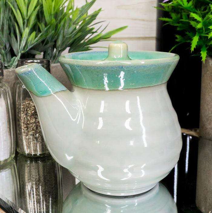 ebros gift Green Traditional Japanese Tenmoku Glazed Porcelain Vinegar Soy Sauce Dispenser