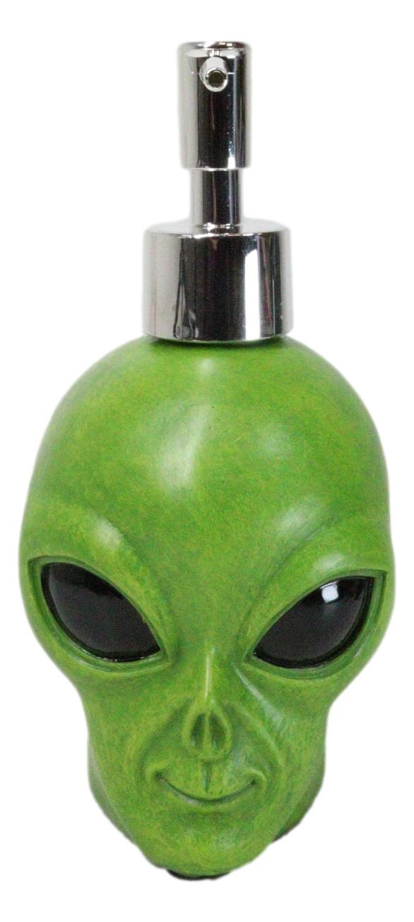 Ebros Gift Green UFO Extra Terrestrial Roswell Alien Liquid Soap Or Lotion Pump Dispenser