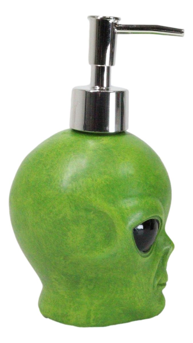 Ebros Gift Green UFO Extra Terrestrial Roswell Alien Liquid Soap Or Lotion Pump Dispenser