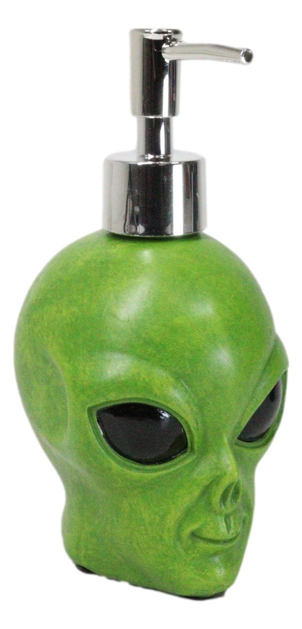 ebros gift Green UFO Extra Terrestrial Roswell Alien Liquid Soap Or Lotion Pump Dispenser
