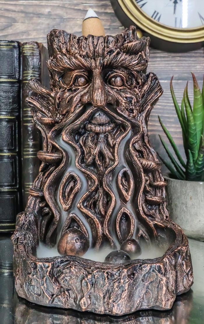 ebros gift Greenman Tree Man God Forest Ent Waterfall Smoke Backflow Incense Cone Burner