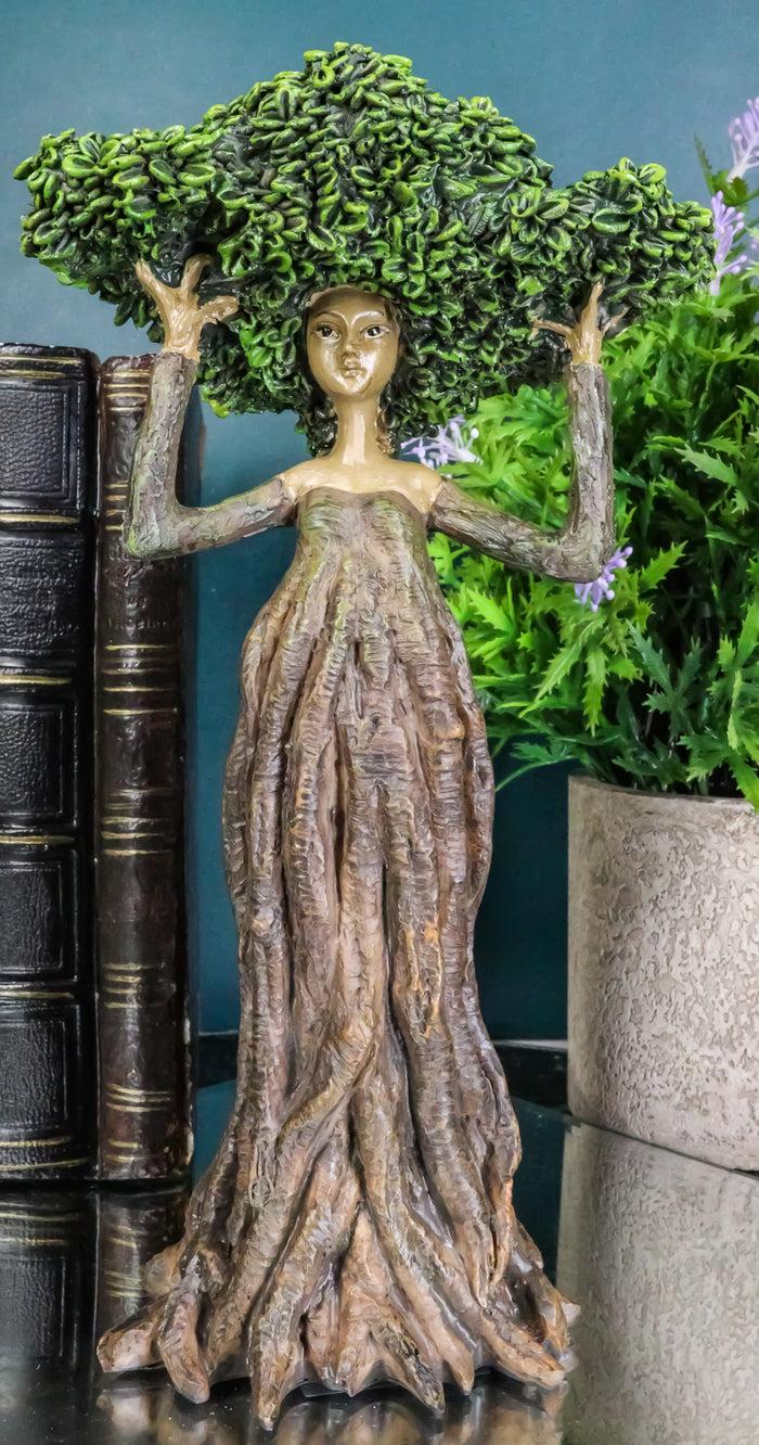 ebros gift Greenman Tree Woman Gaia Dryad Ent Native Fixing Leafy Canopy Crown Figurine