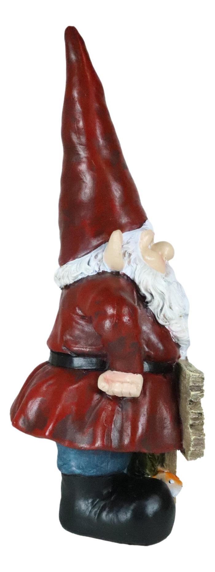 Ebros Gift Grumpy Mr Gnome Grandpa With Shovel Standing By 'Go Away ' Yard Sign Figurine