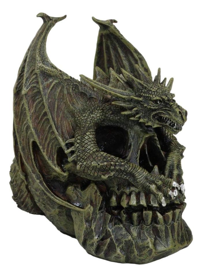 Ebros Gift Hades Hellbringer Drogon Winged Behemoth Dragon Perching On Rocky Skull Figurine