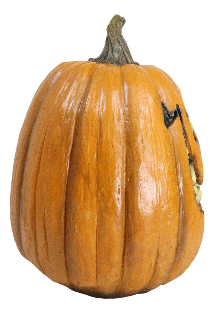 Ebros Gift Halloween Extreme Ray Villafane Pumpkin Sculpture Spooky Ghost Skull Head