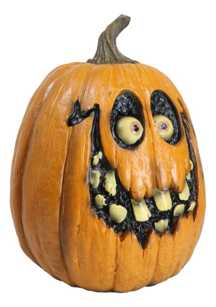 Ebros Gift Halloween Extreme Ray Villafane Pumpkin Sculpture Spooky Ghost Skull Head