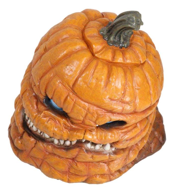 Ebros Gift Halloween Extreme Ray Villafane Pumpkin Sculpture Spooky Grinning Skull Head