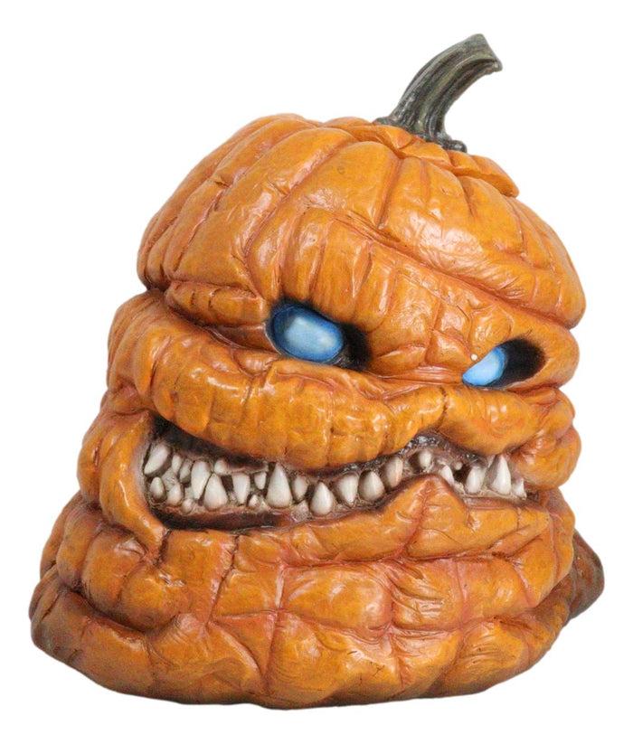 Ebros Gift Halloween Extreme Ray Villafane Pumpkin Sculpture Spooky Grinning Skull Head