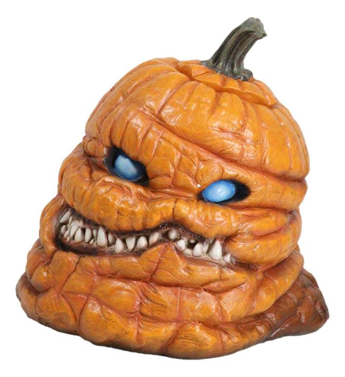 ebros gift Halloween Extreme Ray Villafane Pumpkin Sculpture Spooky Grinning Skull Head
