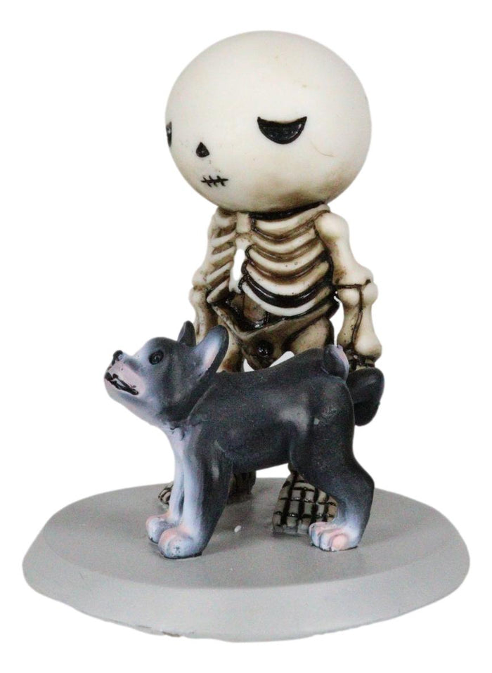 Ebros Gift Halloween Unfortunate Skeleton Boy Lucky Gets Peed On By A Stray Dog Figurine
