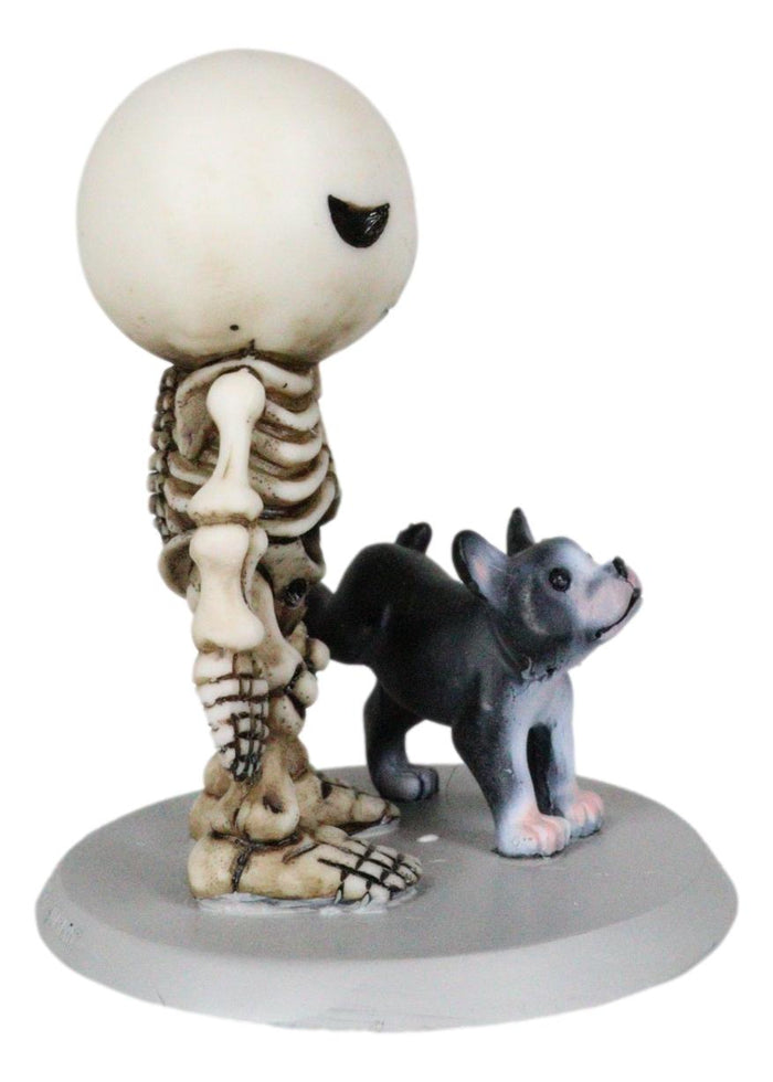 Ebros Gift Halloween Unfortunate Skeleton Boy Lucky Gets Peed On By A Stray Dog Figurine
