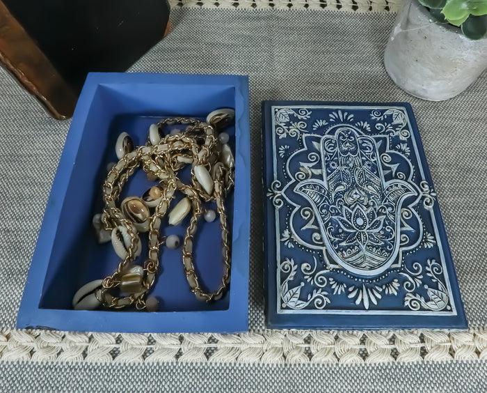 Ebros Gift Hamsa Palm Hand Of God Warding Off The Evil Eye Tarot Cards Decorative Box