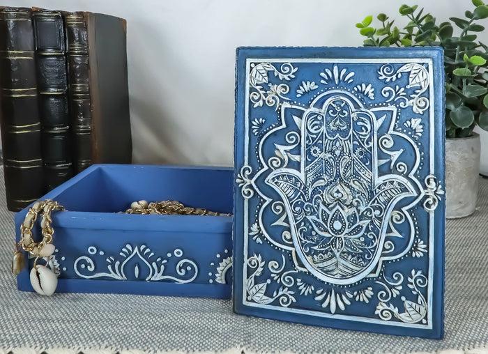 ebros gift Hamsa Palm Hand Of God Warding Off The Evil Eye Tarot Cards Decorative Box