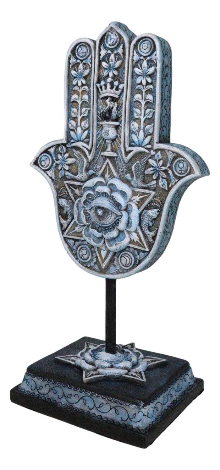 Ebros Gift Hand Of God Hamsa Palm With Magen David Star Eye Of Providence Figurine Plaque
